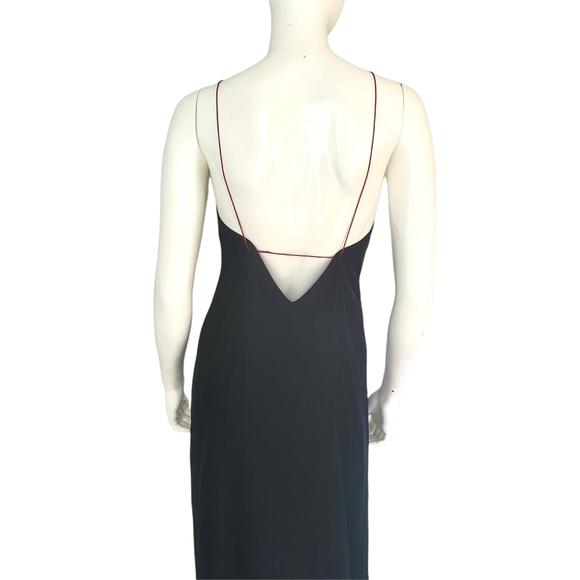 Rag & Bone Parker Black Silk Slip Dress with Pink Straps Women's Size 2 - Picture 3 of 9